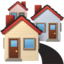 Houses emoji on Apple