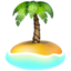 Emoji Isola deserta su Apple