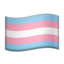 Transgender Flag emoji on Apple