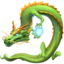 Drache-Emoji auf Apple