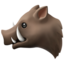 Zwijn-emoji op Apple