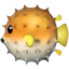 Apple üzerinde Balon balığı emojisi