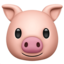 Pig Face emoji on Apple