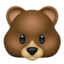 Bear emoji on Apple