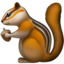 Chipmunk emoji on Apple