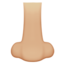 Nose: Medium-Light Skin Tone emoji on Apple
