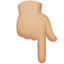 Emoji Indice abbassato: carnagione abbastanza chiara su Apple