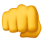 Geballte Faust-Emoji auf Apple