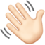 Waving Hand: Light Skin Tone emoji on Apple