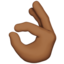 อีโมจิ ทำมือโอเค: โทนผิวสีแทน บน Apple