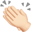 Clapping Hands: Light Skin Tone emoji on Apple