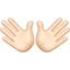อีโมจิ แบมือ: โทนผิวสีขาว บน Apple