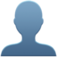 Bust in Silhouette emoji on Apple