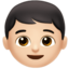 Boy: Light Skin Tone emoji on Apple