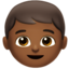 Boy: Medium-Dark Skin Tone emoji on Apple