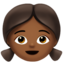 Girl: Medium-Dark Skin Tone emoji on Apple