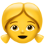 Girl emoji on Apple