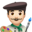 Emoji Artista uomo: carnagione chiara su Apple
