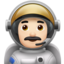 Man Astronaut: Light Skin Tone emoji on Apple