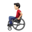 Emoji Homme en fauteuil roulant manuel : peau claire sur Apple