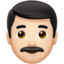 Man: Light Skin Tone emoji on Apple