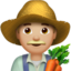 Emoji Petani lelaki: ton kulit sederhana cerah pada Apple