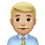 Büroangestellter: mittelhelle Hautfarbe-Emoji auf Apple
