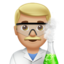 Man Scientist: Medium-Light Skin Tone emoji on Apple