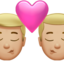 Emoji Cium: lelaki, lelaki dan ton kulit sederhana cerah pada Apple