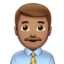 Man Office Worker: Medium Skin Tone emoji on Apple