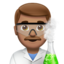 Emoji Scienziato: carnagione olivastra su Apple