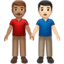 อีโมจิ ชาย-ชายจับมือ: โทนผิวสีเหลือง โทนผิวสีขาว บน Apple