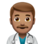 Man Health Worker: Medium Skin Tone emoji on Apple