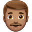 Man: Medium Skin Tone emoji on Apple