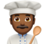 Man Cook: Medium-Dark Skin Tone emoji on Apple