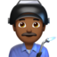Emoji Operaio: carnagione abbastanza scura su Apple