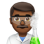 Man Scientist: Medium-Dark Skin Tone emoji on Apple