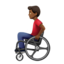 Man in Manual Wheelchair: Medium-Dark Skin Tone emoji on Apple
