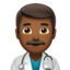 Arzt: mitteldunkle Hautfarbe-Emoji auf Apple