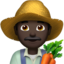 Man Farmer: Dark Skin Tone emoji on Apple