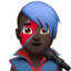 Man Singer: Dark Skin Tone emoji on Apple