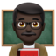 Man Teacher: Dark Skin Tone emoji on Apple