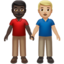 Emoji Dua pria bergandengan: warna kulit gelap, warna kulit cerah-sedang di Apple