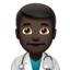 Emoji Pekerja kesihatan lelaki: ton kulit gelap pada Apple