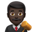 Emoji Giudice uomo: carnagione scura su Apple