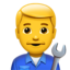 Emoji Meccanico uomo su Apple