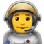 Man Astronaut emoji on Apple