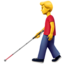Emoji Uomo con bastone bianco di orientamento su Apple