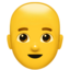 Emoji Uomo: calvo su Apple