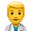 Man Health Worker emoji on Apple